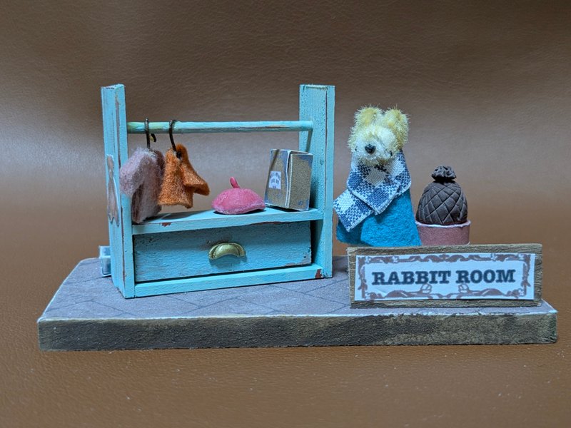 微型內裝 兔子 - 擺飾/家飾品 - 羊毛 藍色