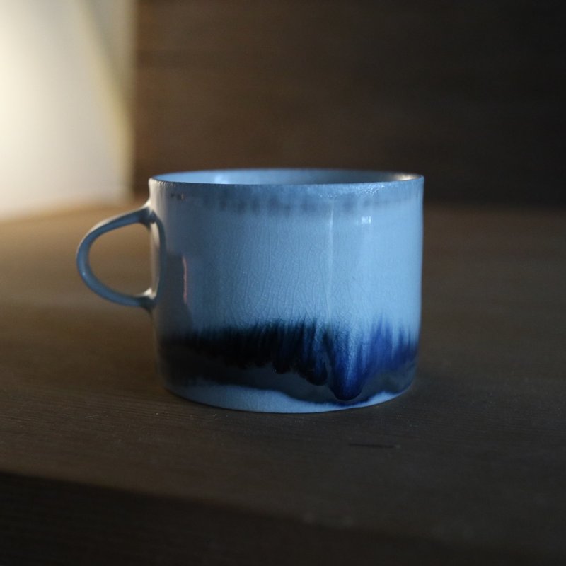 冰裂・柴燒咖啡杯 - 咖啡杯/馬克杯 - 瓷 白色