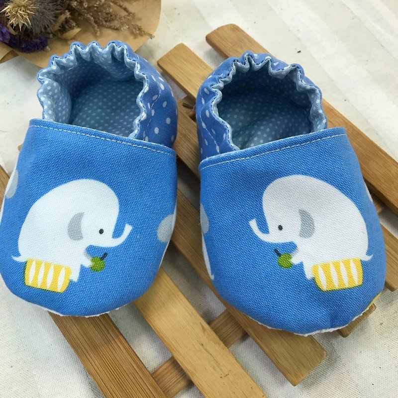 Elephant elephant, why is your nose so long-toddler shoes - Kids' Shoes - Cotton & Hemp Blue