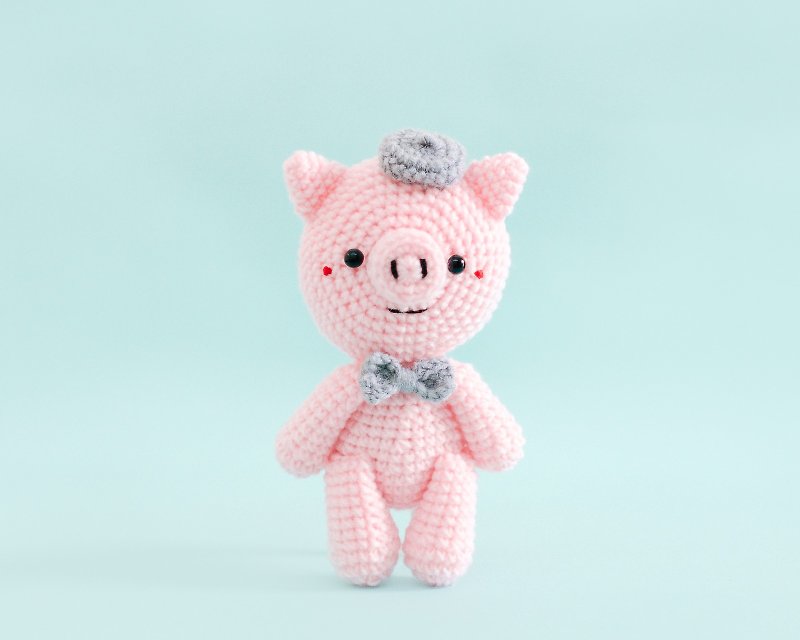 Amigurumi Simply Doll | Pig - ของเล่นเด็ก - ผ้าฝ้าย/ผ้าลินิน สึชมพู