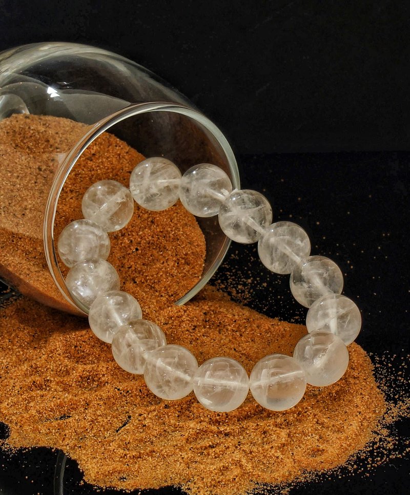 ホワイトファントムクォーツ 13.8mm クリスタルブレスレット ( HKA9213 ) - ブレスレット - クリスタル 