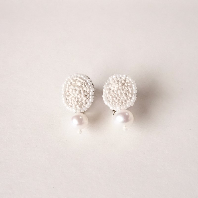 Condensation 90 - Earrings & Clip-ons - Glass White