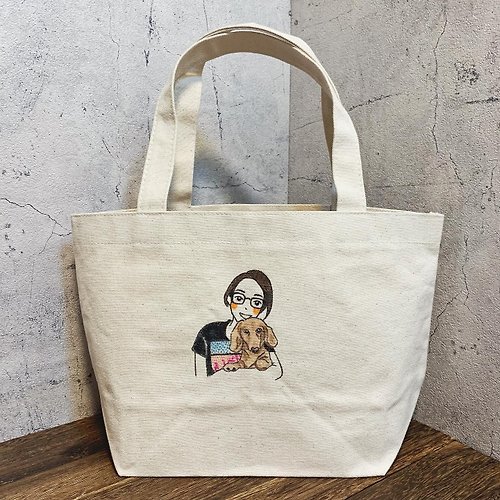 Customized】Like face painting/canvas bag/portrait custom - Shop kenart  Messenger Bags & Sling Bags - Pinkoi