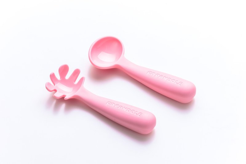 Farandole Clever-learning Spoon &amp; Fork - Pink