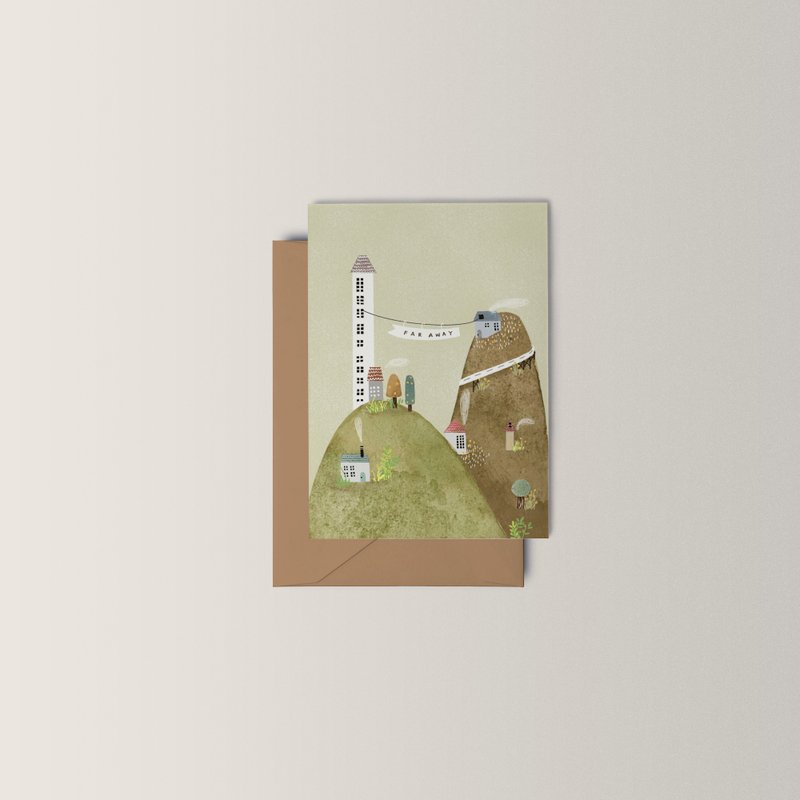 far away postcard - 卡片/明信片 - 紙 