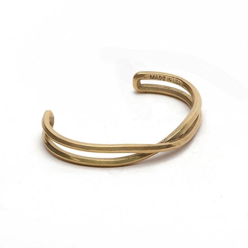 U.S. M & U Bronze hand bracelet Crossover - Bracelets - Other Metals 