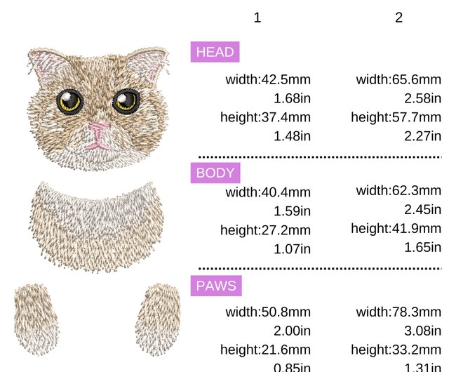 茶猫ページ デジタル】【刺繍データ販売】スコティッシュ茶トラ猫