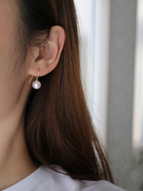KOKO PEARL JEWELRY 日本直送 稀有9-9.5mm大尺寸 akoya珍珠耳環 18k厚金耳鉤 耳釘