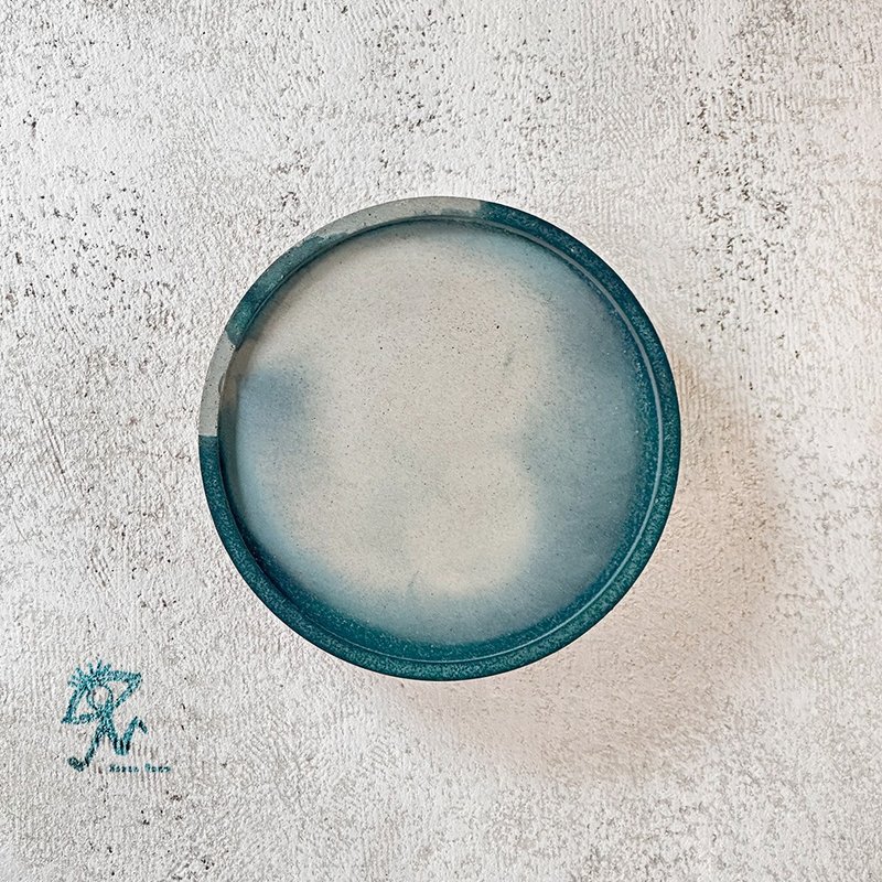 【 山人成型 - 雲霓盤 】手作水泥杯墊・一物一色 no.0105 (單入) - 擺飾/家飾品 - 水泥 