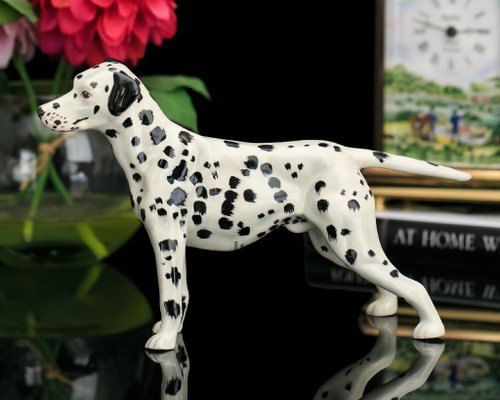 ロイヤルドルトン　 　イギリス製　犬の親子　置物 イギリス ヴィンテージ イングリッシュ・セター犬 陶器置物
