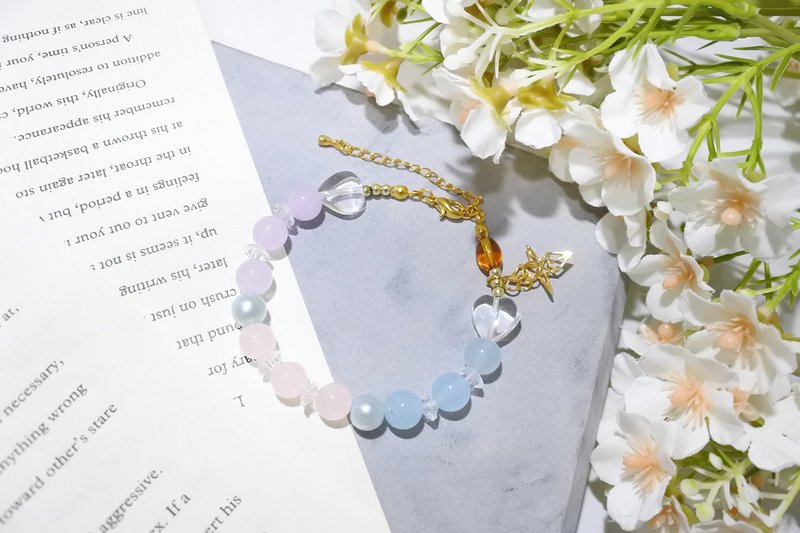 Where the Heart Belongs – Natural Crystal Bracelet - สร้อยข้อมือ - คริสตัล สีม่วง