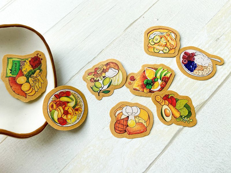 Fitness Food Stickers Set - Stickers - Paper 