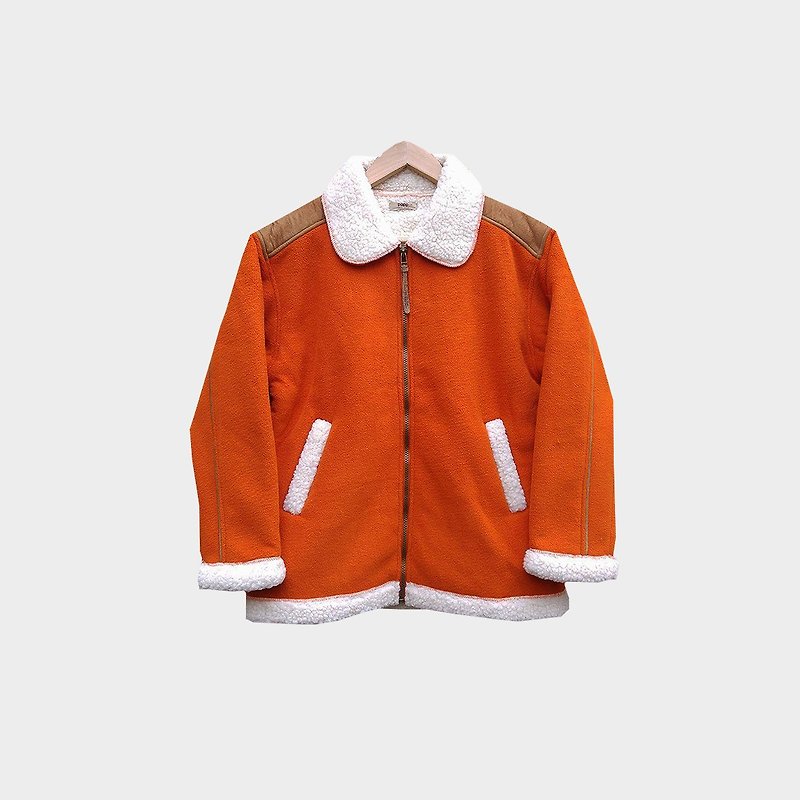 古著鋪棉外套 B30 - 女大衣/外套 - 聚酯纖維 橘色