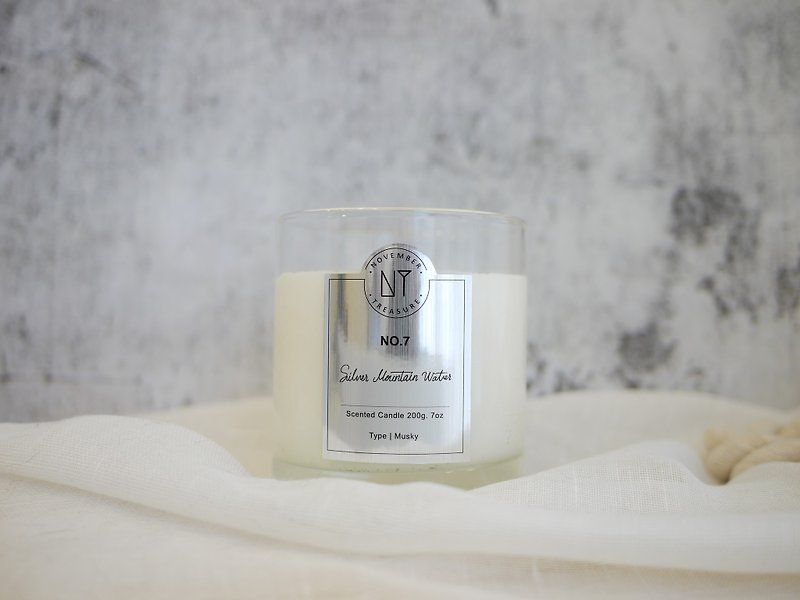 No'7 - SILVER MOUNTAIN WATER - Candles & Candle Holders - Wax White