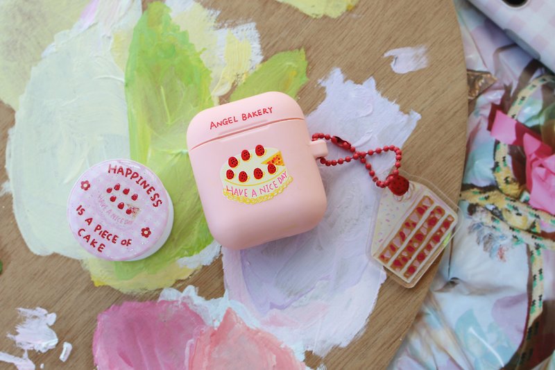 ZEXCHOO exclusive design ANGEL BAKERY series AirPods protective cover strawberry cake