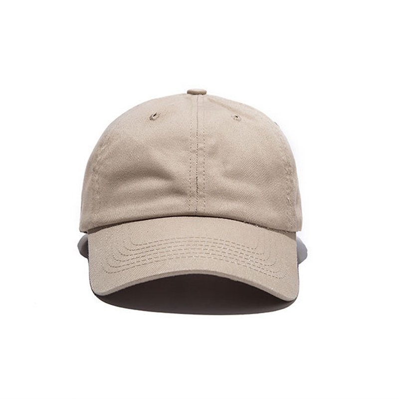 純色水洗休閒帽 6色::可客訂:: - 帽子 - 棉．麻 卡其色