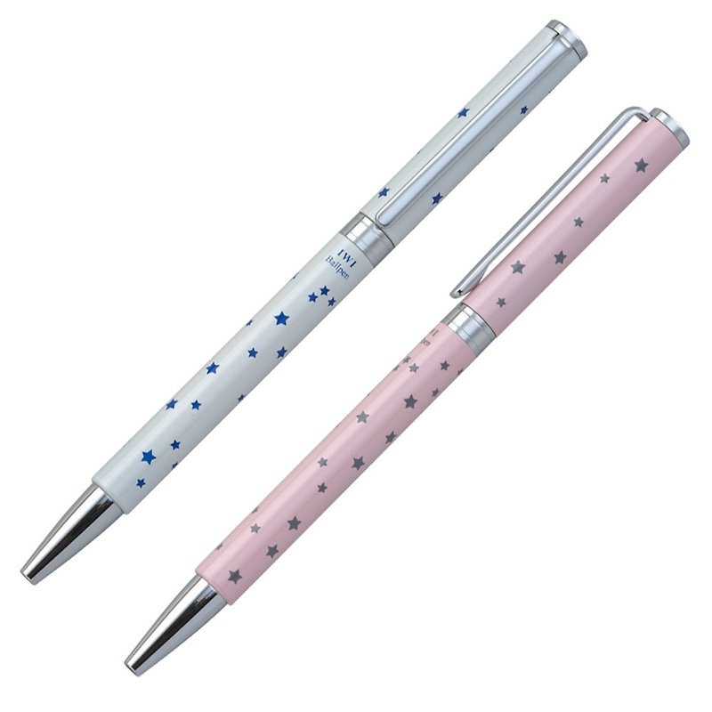 [IWI] Candy Bar Star Star Series 0.7mm Black Oily Antique 2 / In (Pink / White IWI-9S520set-ST19) - ปากกา - โลหะ 