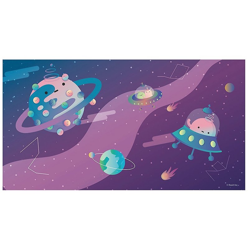 新創系列-沒個性星人Roo-厚棉浴巾：【紫色外太空】,ED6BB02 - 毛巾浴巾 - 棉．麻 多色