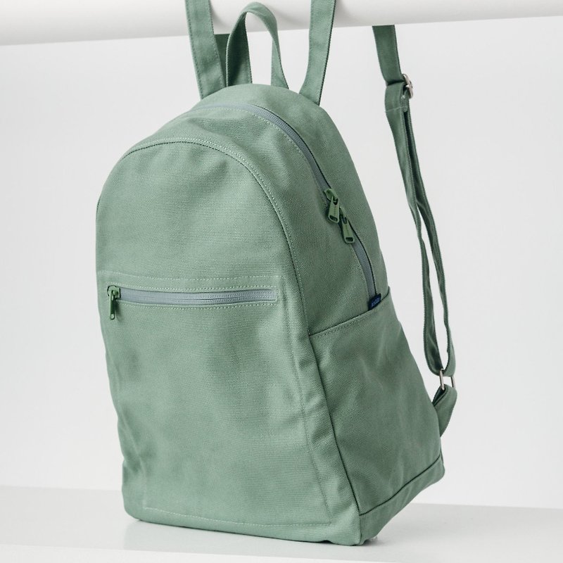 /delicate 後背包-橄欖綠 - 化妝包/收納袋 - 棉．麻 綠色