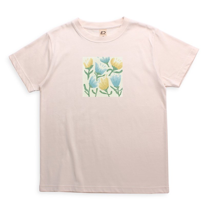 【夏の花】夏之舞  短T/女上衣/男T恤/T-Shirt/情侶T - 女 T 恤 - 棉．麻 白色