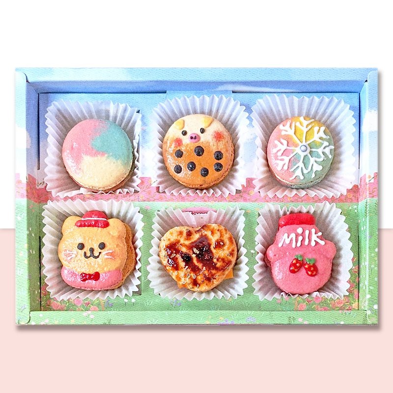 豪華典藏禮盒 馬卡龍禮盒 - 蛋糕/甜點 - 新鮮食材 粉紅色
