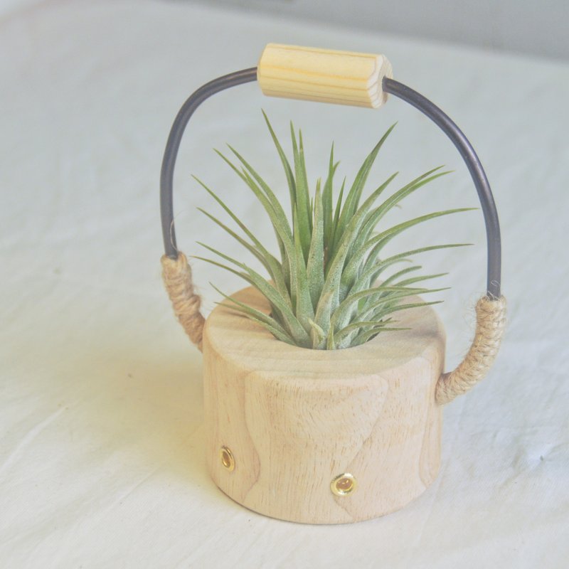 Original wooden work [small bucket] diffused fragrance planting decoration comes with a free succulent or pineapple - ตกแต่งต้นไม้ - ไม้ 