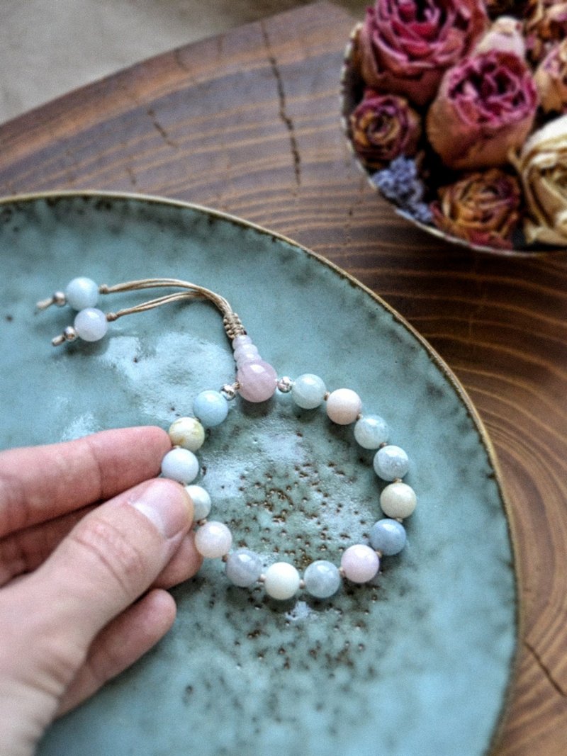 Beryl Bracelet - Pocket Rosary Mala for every day Meditation and Yoga - 手鍊/手環 - 寶石 多色