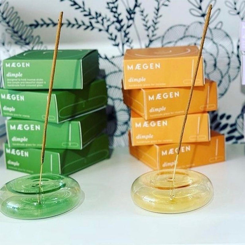 MÆGEN Dimple Incense holder - Green - น้ำหอม - แก้ว สีเขียว