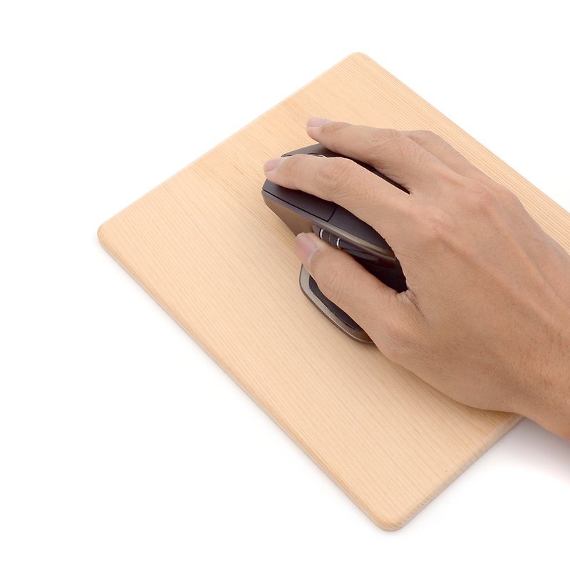 台灣檜木滑鼠墊|用小物打造辦公桌面/居家生活的質感 - 滑鼠墊 - 木頭 金色