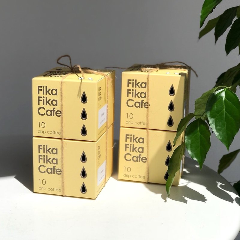 FikaFikaCafe　2盒10入裝掛耳式咖啡/花好月圓 - 咖啡/咖啡豆 - 新鮮食材 咖啡色