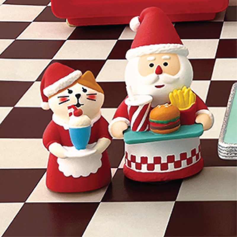 日本Decole Concombre - 聖誕老人的美食派對 - 擺飾/家飾品 - 樹脂 多色