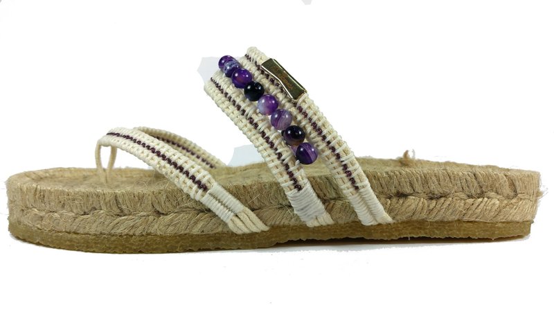 Women´s Espadrilles ILICENCA Vegan “Agate-Jute” Sandals, Fuchsia - 涼鞋 - 寶石 藍色