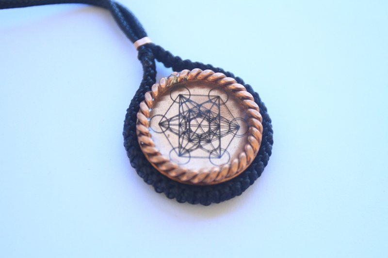 Orgonite Metatron Pendant | Orgonite Pendant | Tensor Ring Pendant| Radiating En - สร้อยคอ - เรซิน 