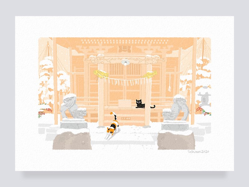 アートプリント 25.南天神社(A4,A3,A2)   送料無料 - 掛牆畫/海報 - 紙 粉紅色