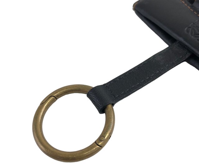 【未使用級】ロエベ キーケース　キーリング　ブラック LOEWE - LOEWE ロエベ 6連キーケース 取り外し可能キーリング