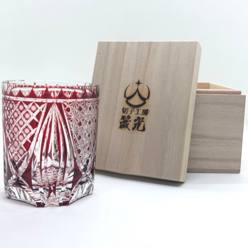 玉矢来と菊繋ぎロックグラス - 茶壺/茶杯/茶具 - 玻璃 