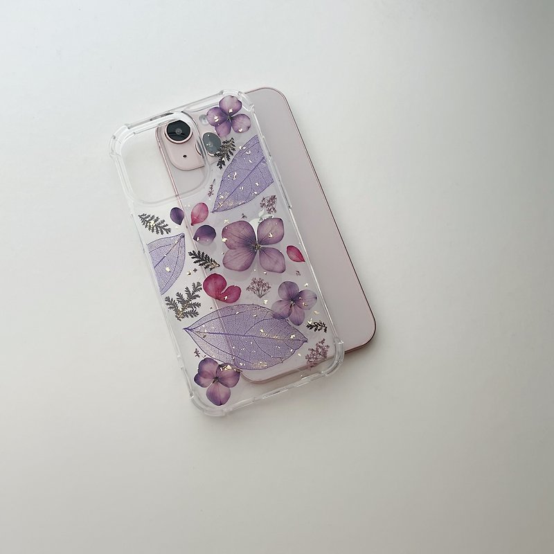 Violet vibe - pressed flower phone case - Phone Cases - Plants & Flowers Purple