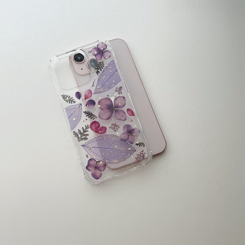 新版 紫醉 押花 手機殼 IPhone 14 - 手機殼/手機套 - 植物．花 紫色