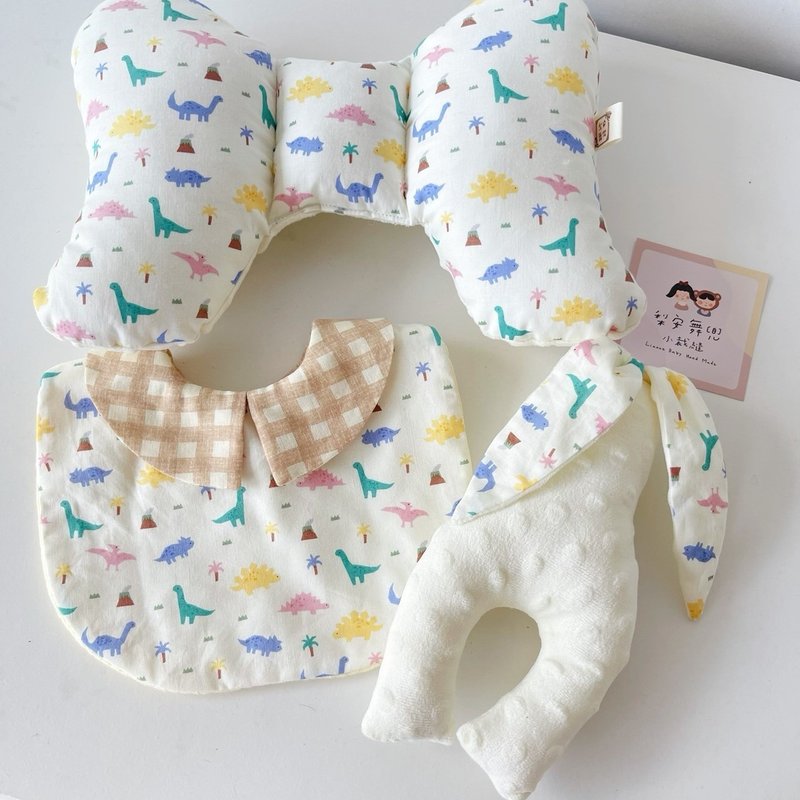 Mini dinosaur baby gift butterfly pillow gentleman collar bib rabbit rabbit full month gift newborn gift - ของขวัญวันครบรอบ - ผ้าฝ้าย/ผ้าลินิน 