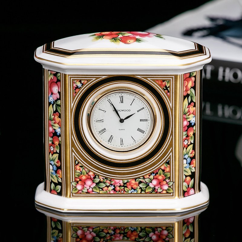 英國製wedgwood富貴黃金果園1992年精緻骨瓷時鐘座鐘臥室書房佈置 - 時鐘/鬧鐘 - 瓷 