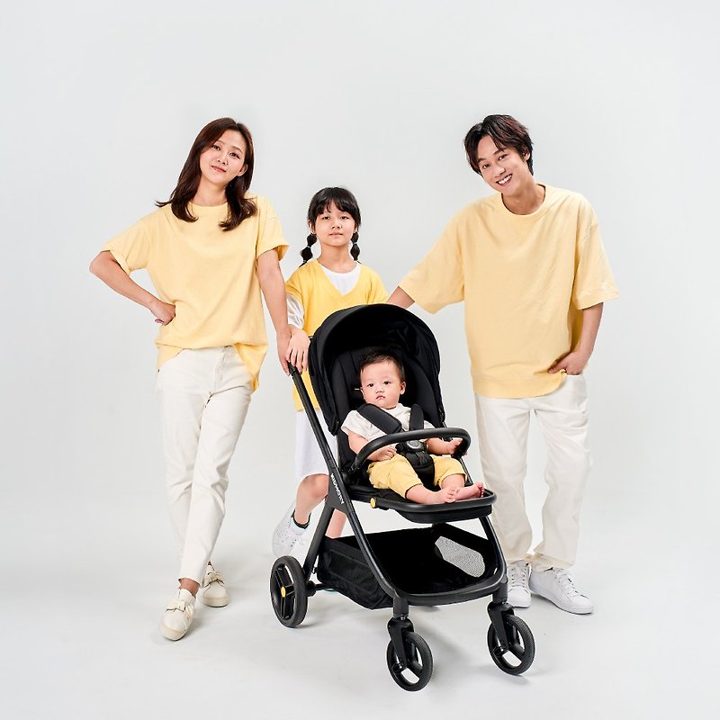 Lei Meng Car_Automatic two-way stroller that retracts in seconds (baby stroller and newborn stroller that can lie flat KM-622) - Strollers - Other Metals Black