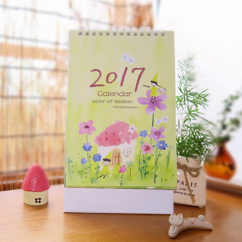 Small cottage 2017 desk calendar coil section - Calendars - Paper 