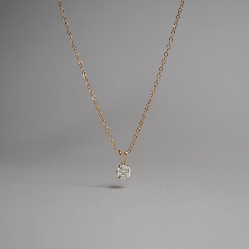 14kgf  モアサナイトネックレス5 - 項鍊 - 石頭 金色