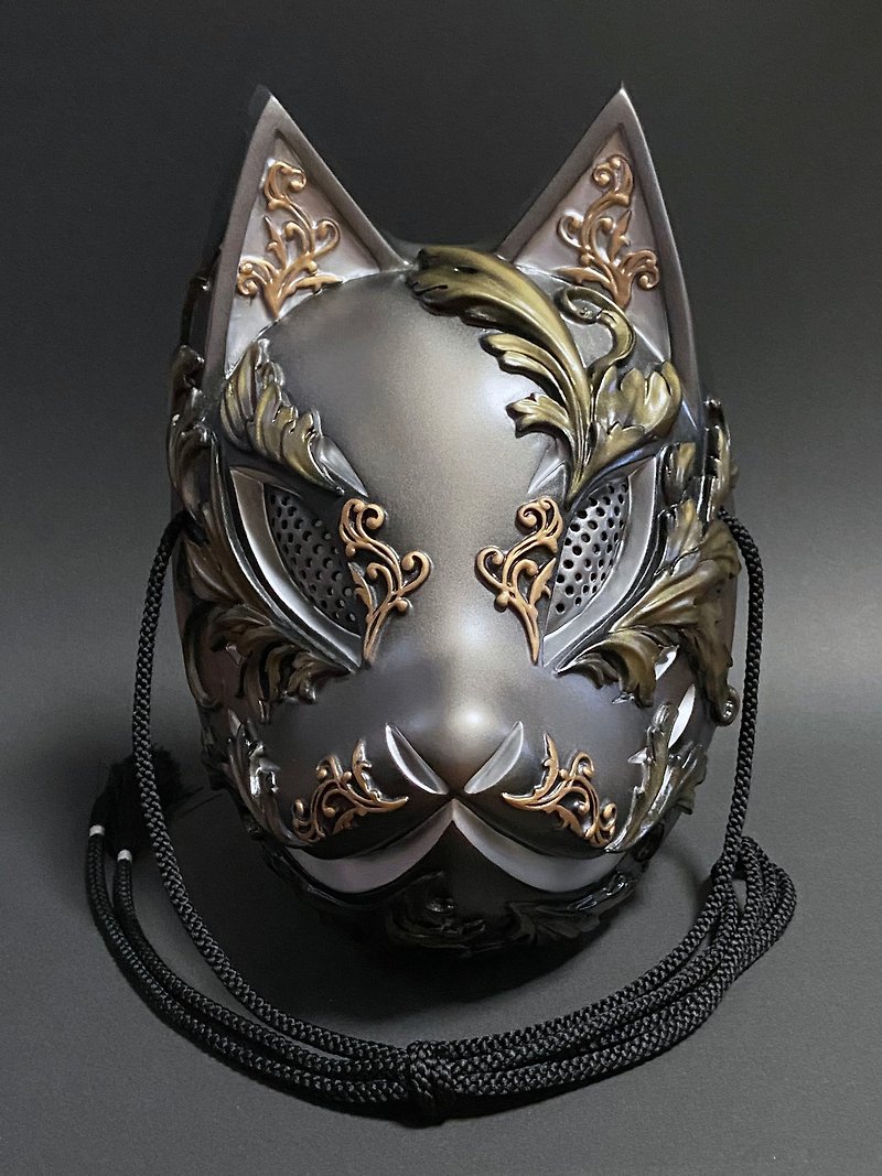 Fox Mask Gothic Ver. (Metal Silver) - Eye Masks - Plastic Silver