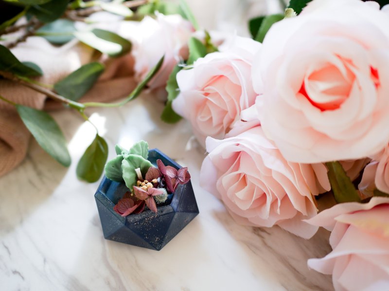 Vintage Flower Pot Candle (Green) - 香氛蠟燭/燭台 - 蠟 綠色