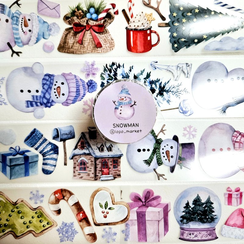 Snowman Transparent Matte Masking Tape - Washi Tape - Other Materials 