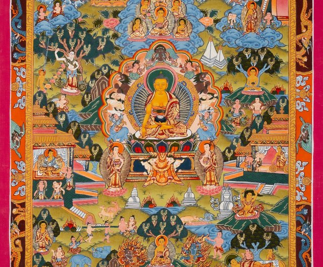 不詳/作者不詳/斉公活仏像図/斉公活佛像図/中国画/唐画/布袋屋掛軸HI-83