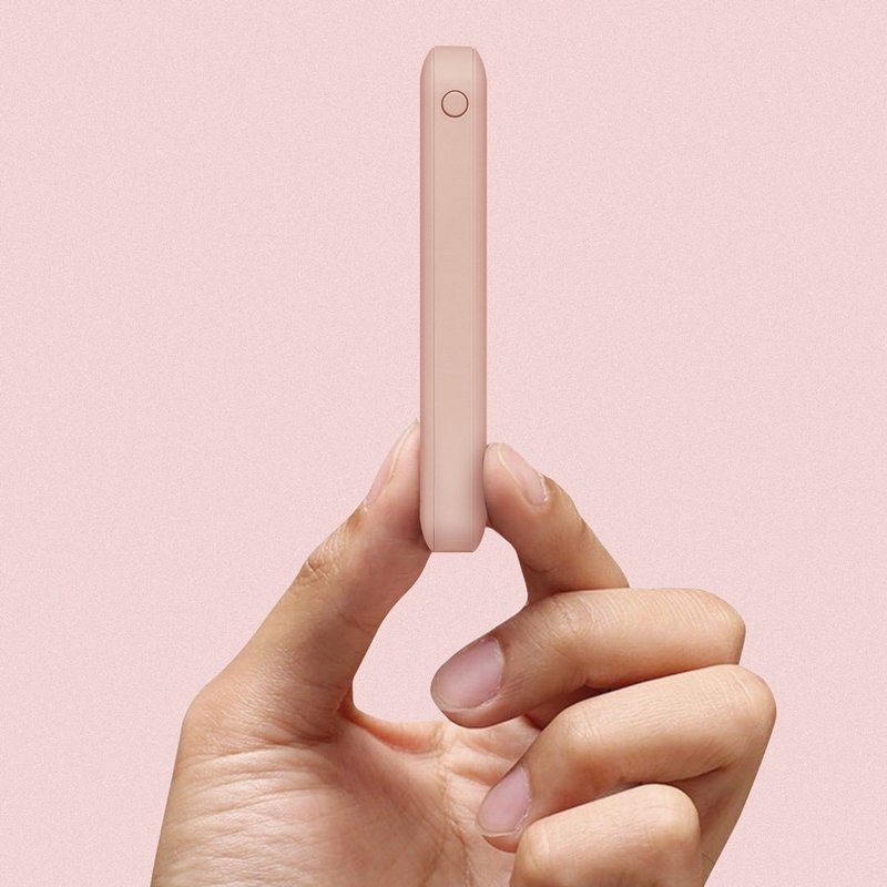 FueleMini 8000mAh Nordic Ultra-thin Fast Charge Power Bank-Pink - ที่ชาร์จ - วัสดุอื่นๆ สึชมพู