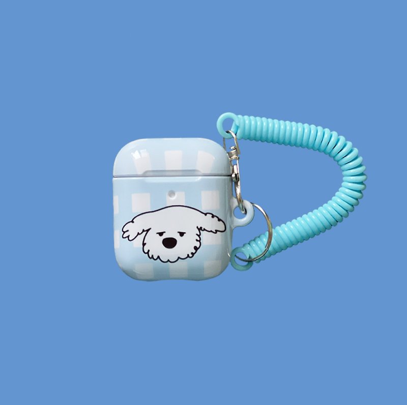 傷心小狗 AirPods 耳機保護套 硬殼 防摔 - 耳機保護套/殼 - 塑膠 藍色