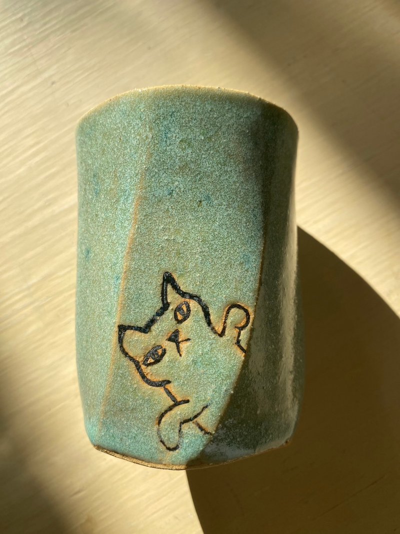 杯-貓星人手感杯 - 杯子 - 陶 